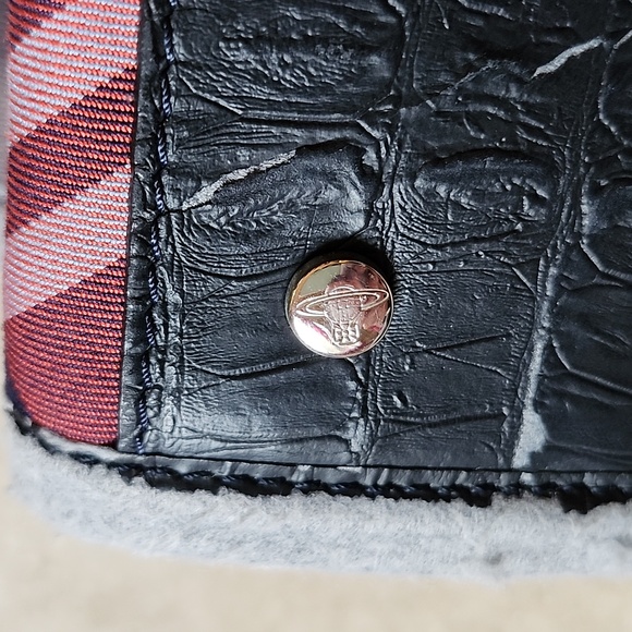 Vivienne Westwood Red and Gray Plaid Tote Bag - Picture 13 of 16